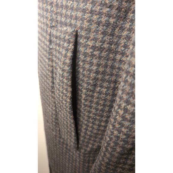 Zara Basic wool blend houndstooth heritage oversized long coat blazer - Picture 5 of 12